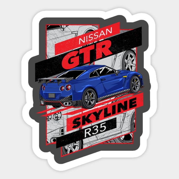 GTR Skyline Sticker by XXII Designs